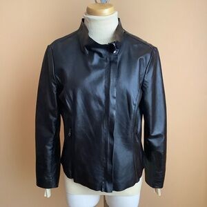 BOD & CHRISTENSEN Black Supple Leather Jacket Size XL